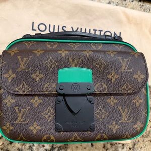 Louis Vuitton S Lock messenger  Brown and Green Monogram Bag